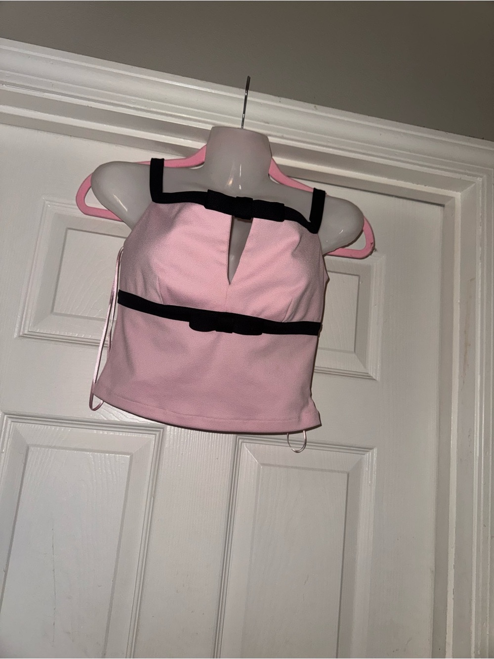 Zara Tie-Up Opening Off-Shoulder Crop Top - Picture 7 of 11